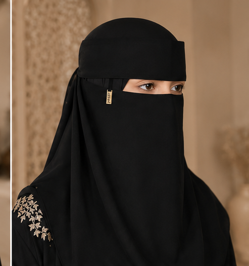 Pendent Naqab – Elegant Modest Face Veil | Malik Abaya Store