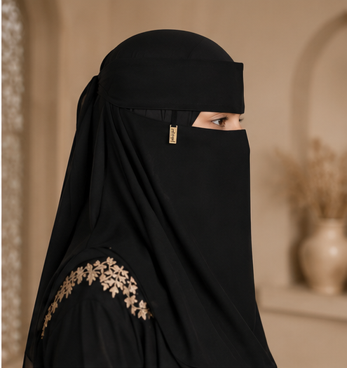 Pendent Naqab – Elegant Modest Face Veil | Malik Abaya Store