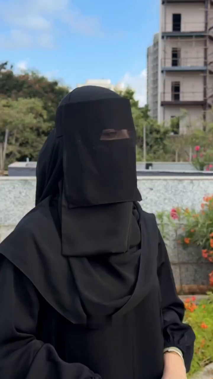 Premium Soudi Black Double-Layer Niqab (Naqab)